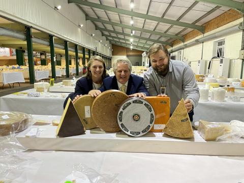 Fabiola von Mühlenen, Walo von Mühlenen, Andreas von Mühlenen am International Cheese Award 2021 in England