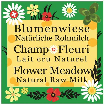 Logo Blumenwiesen-Käse mit natürlicher Rohmilch